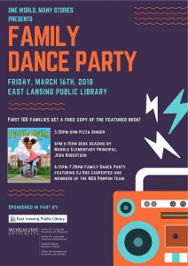 One World, Many Stories: Family Dance Party @ East Lansing Public Library | East Lansing | Michigan | United States