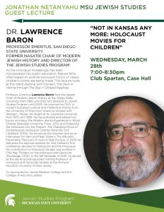 "Not in Kansas Any More: Holocaust Movies for Children" @ Club Spartan, Case Hall  | East Lansing | Michigan | United States