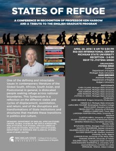 States of Refuge: A Conference in Recognition of Professor Ken Harrow & a Tribute to the English Graduate Program @ International Center, Rooms 302-303 | East Lansing | Michigan | United States