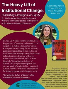 The Heavy Lift of Institutional Change: Cultivating Strategies for Equity @ Kresge Art Center, Room 108 | East Lansing | Michigan | United States