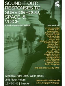 Sound It Out: Responses to Survivorhood, Space, & Voice @ Wells Hall, 2nd Floor Atrium | East Lansing | Michigan | United States