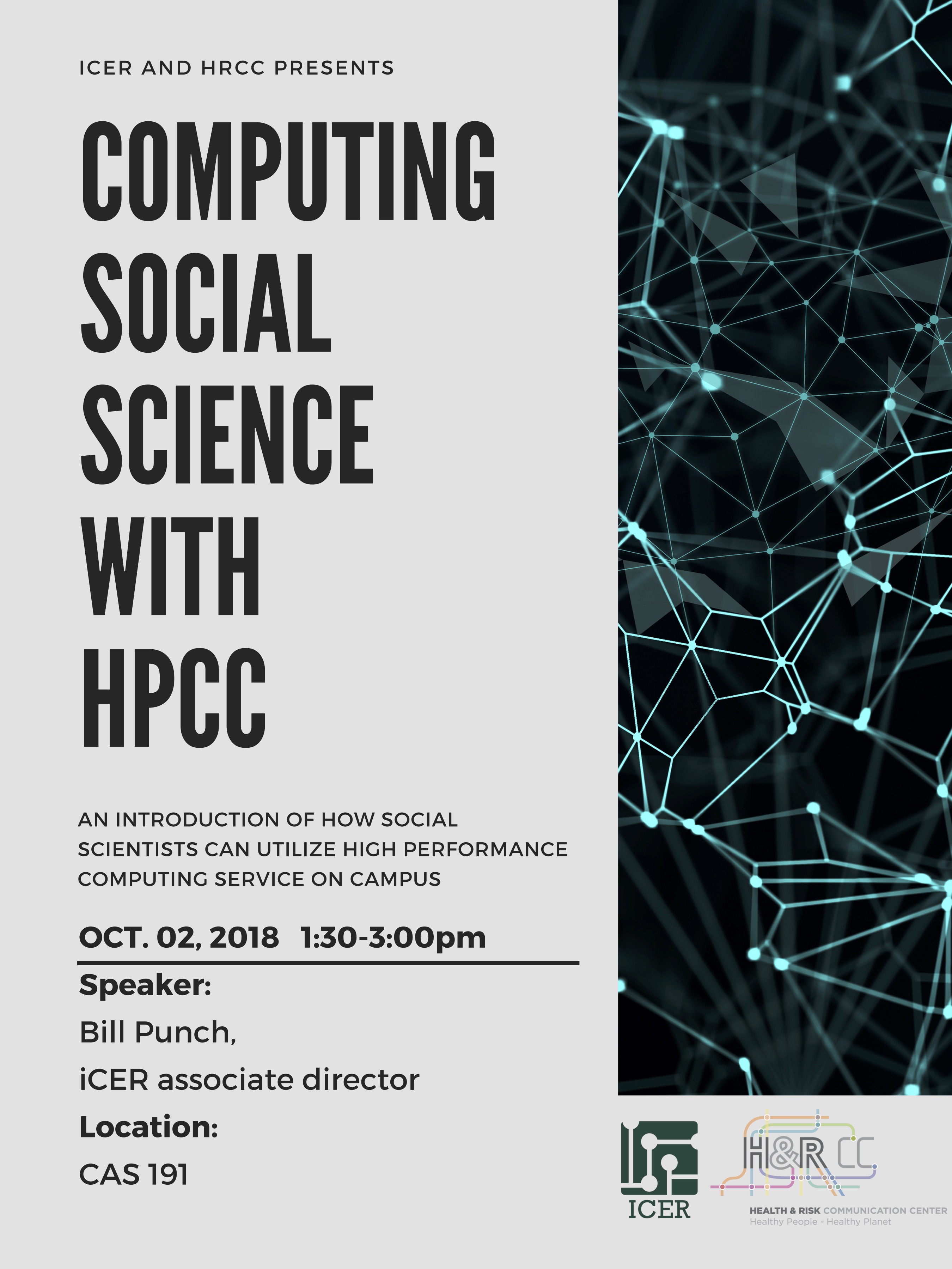Computing Social Science with HPCC @ Communication Arts and Sciences Building Room 191 | East Lansing | Michigan | United States