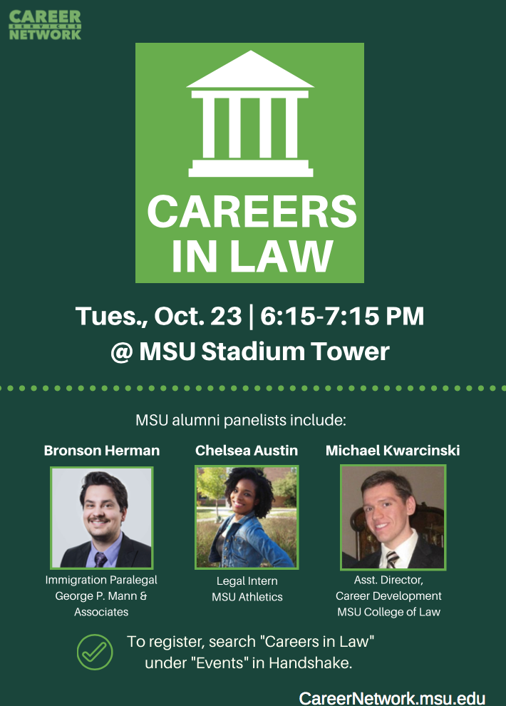 MSU Careers in Law @ MSU Stadium Tower