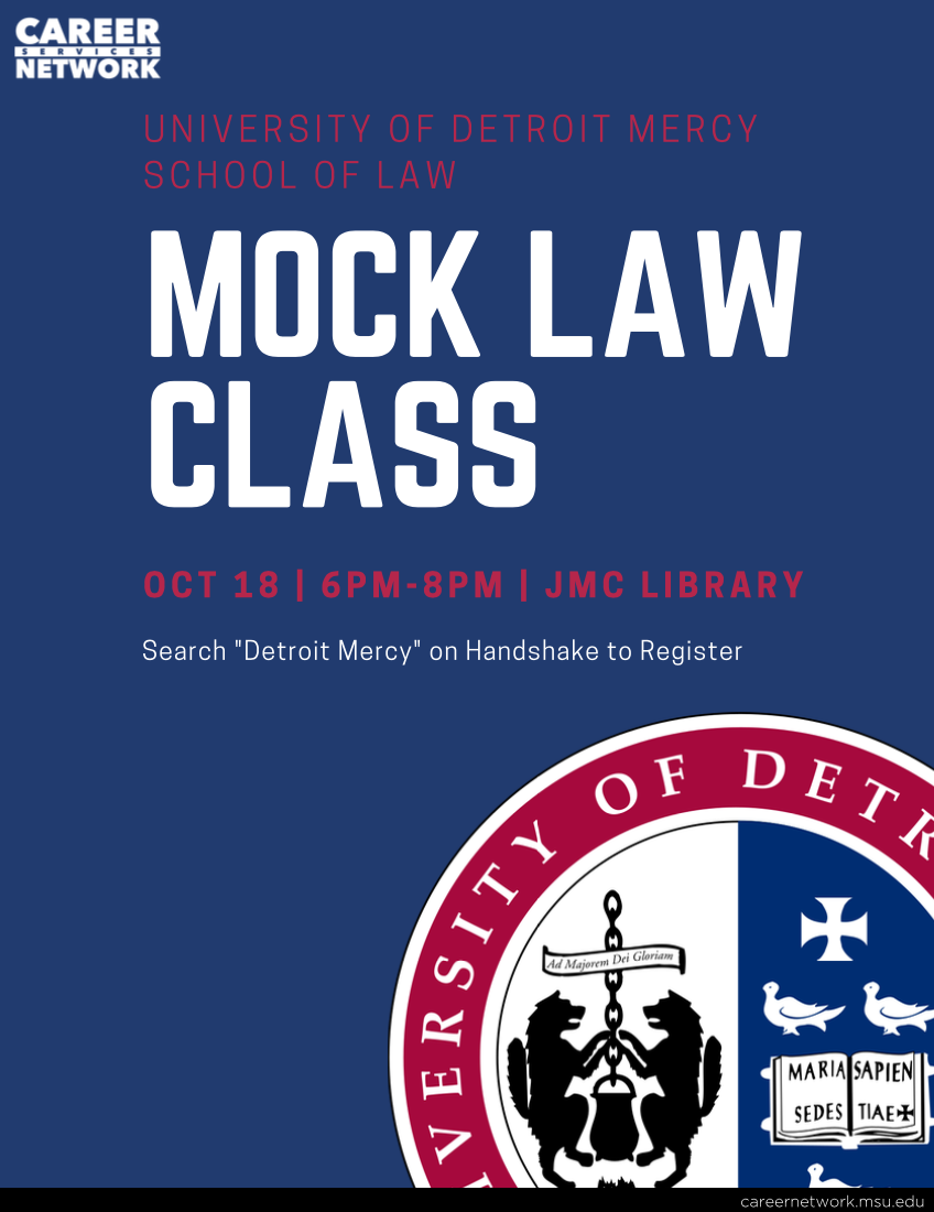 JMC | University of Detroit Mercy School of Law Mock Law Class @ Case Hall, JMC Library