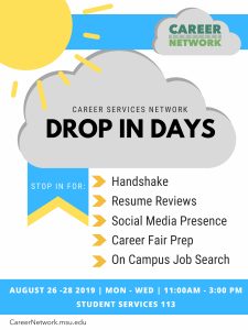 Career Services Drop-in Days @ Student Services, Room 113