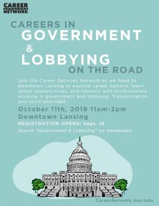 On the Road: Careers in Government & Lobbying @ Downtown Lansing