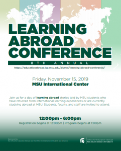 Learning Abroad Conference @ MSU International Center