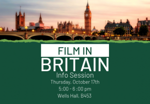 Film in Britain Info Session @ Wells Hall, Room B453