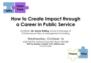 How to Create Impact through a Career in Public Service Workshop @ Eustace-Cole Hall, Room 207/208