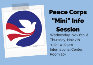 Peace Corps 'Mini' Information Session @ International Center, Room 204