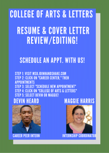 Resume & Cover Letter Review/Editing @ 200 Linton Hall