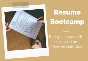 Resume Boot Camp @ Erickson Hall, Kiva