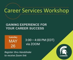 GAINING EXPERIENCE FOR YOUR CAREER SUCCESS @ Zoom