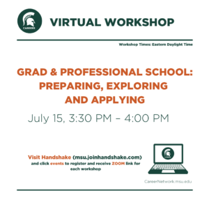 CSN Summer Series | Grad & Professional School: Preparing, Exploring, and Applying